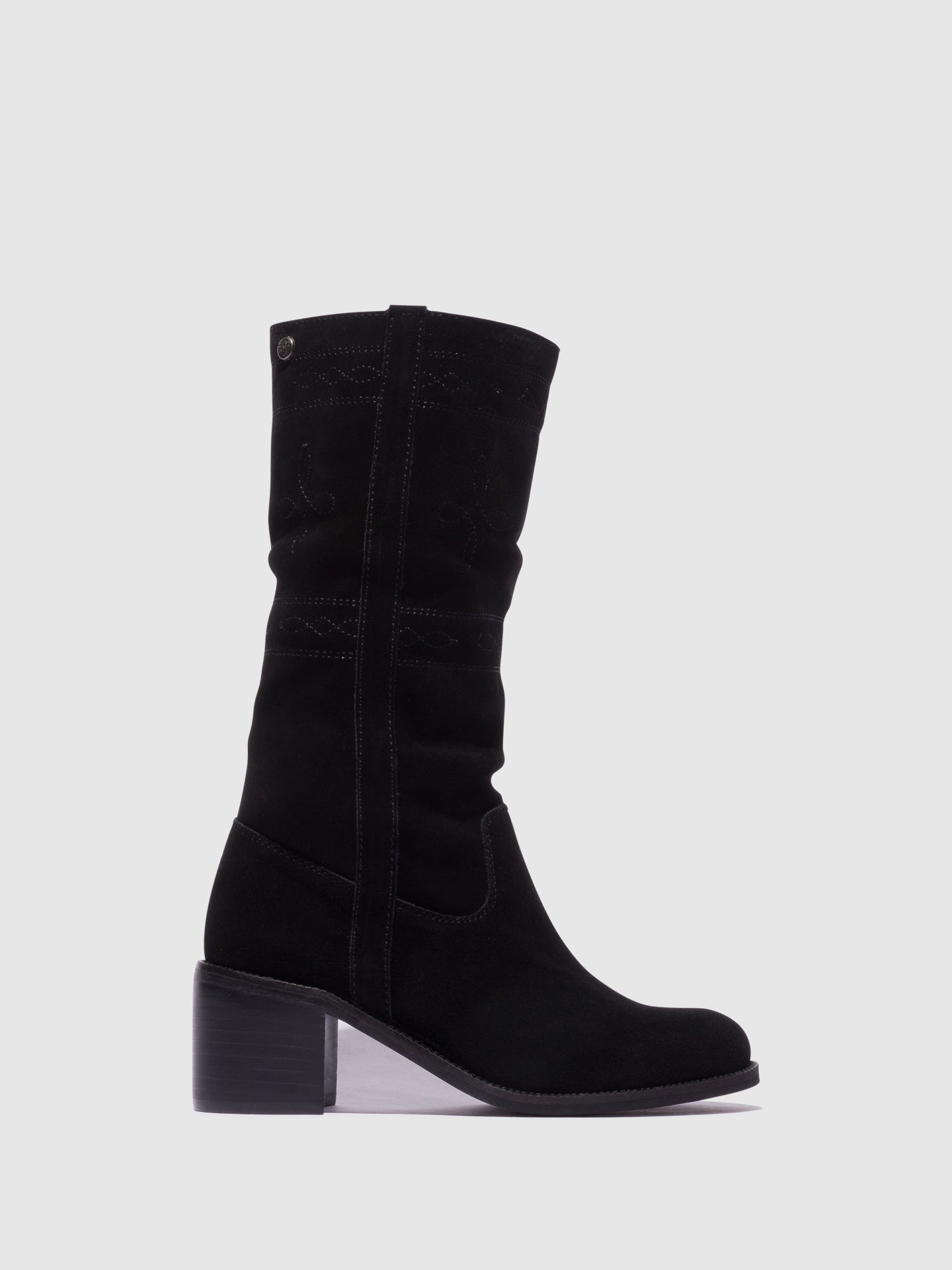 Top3 Black Round Toe Boots